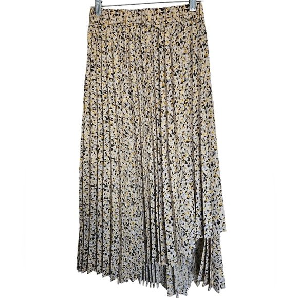 Commodity Korean brand pleated floral pattern midi casual elegant stile skirt S - Picture 3 of 7